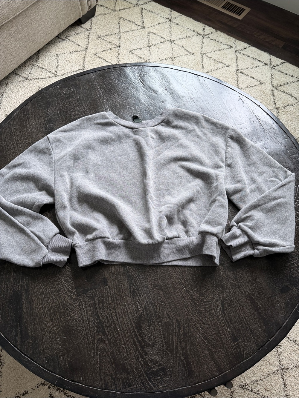 wild fable Gray Cropped Sweatshirt